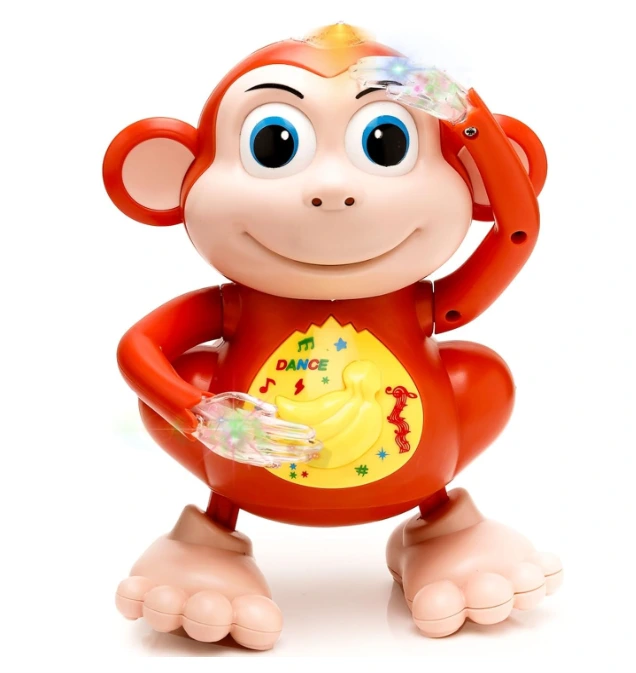 Dancing Monkey Toy with Music and Flashing LED Lights for Kids
