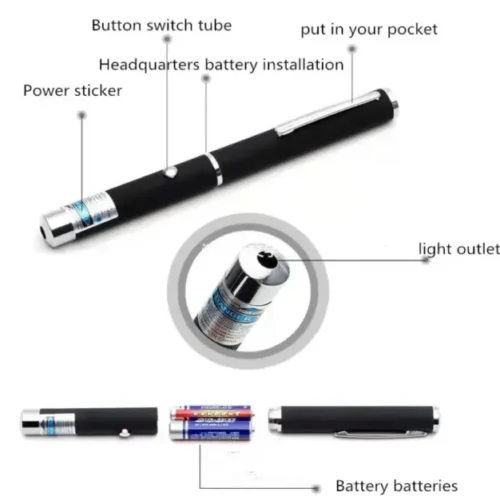 High Power Pocket Laser Pointer with Button Switch - Image 7