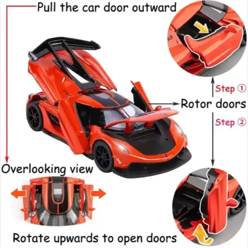 Orange Supercar Diecast Toy Car