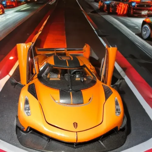Orange Supercar Diecast Toy Car