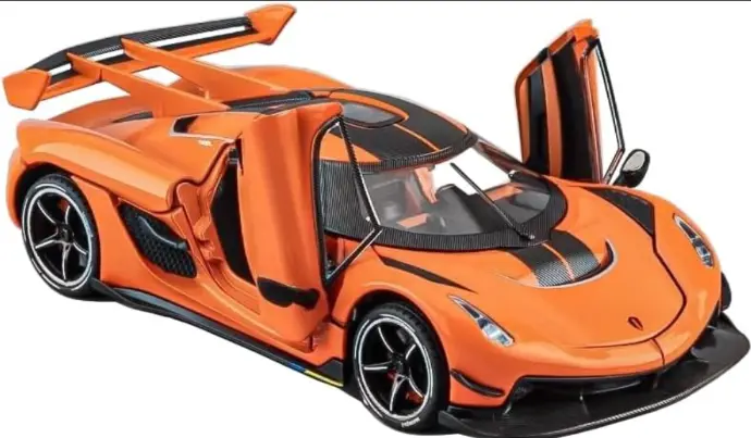 Orange Supercar Diecast Toy Car